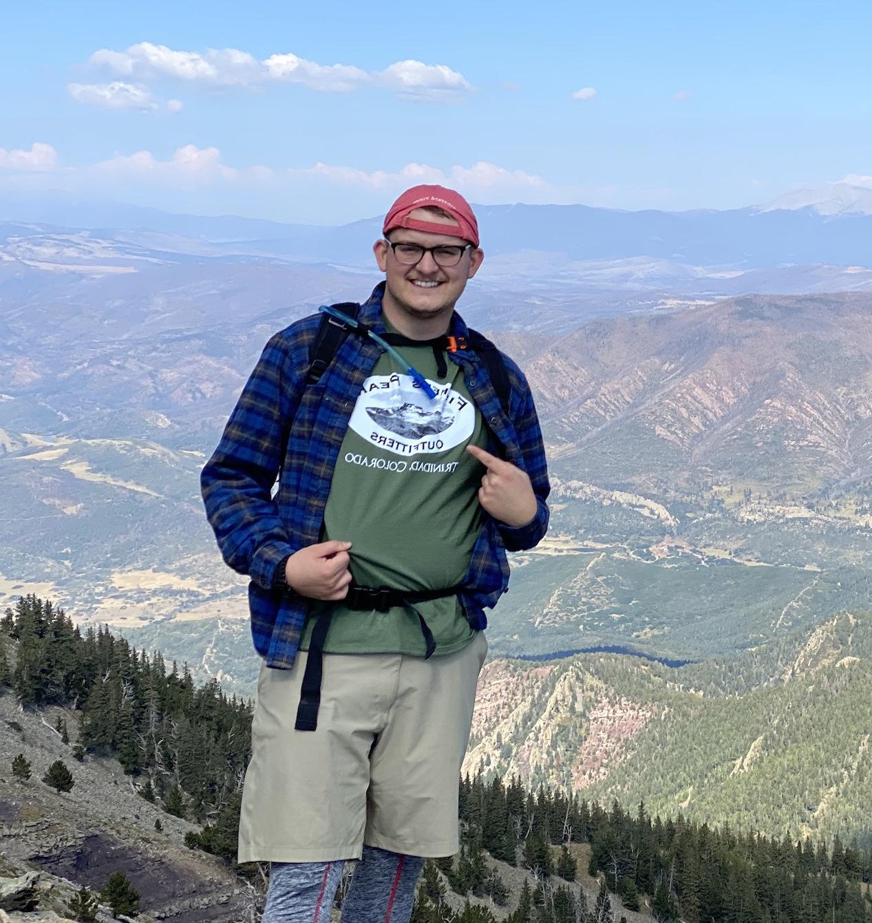 Dakotah Harris on a mountain